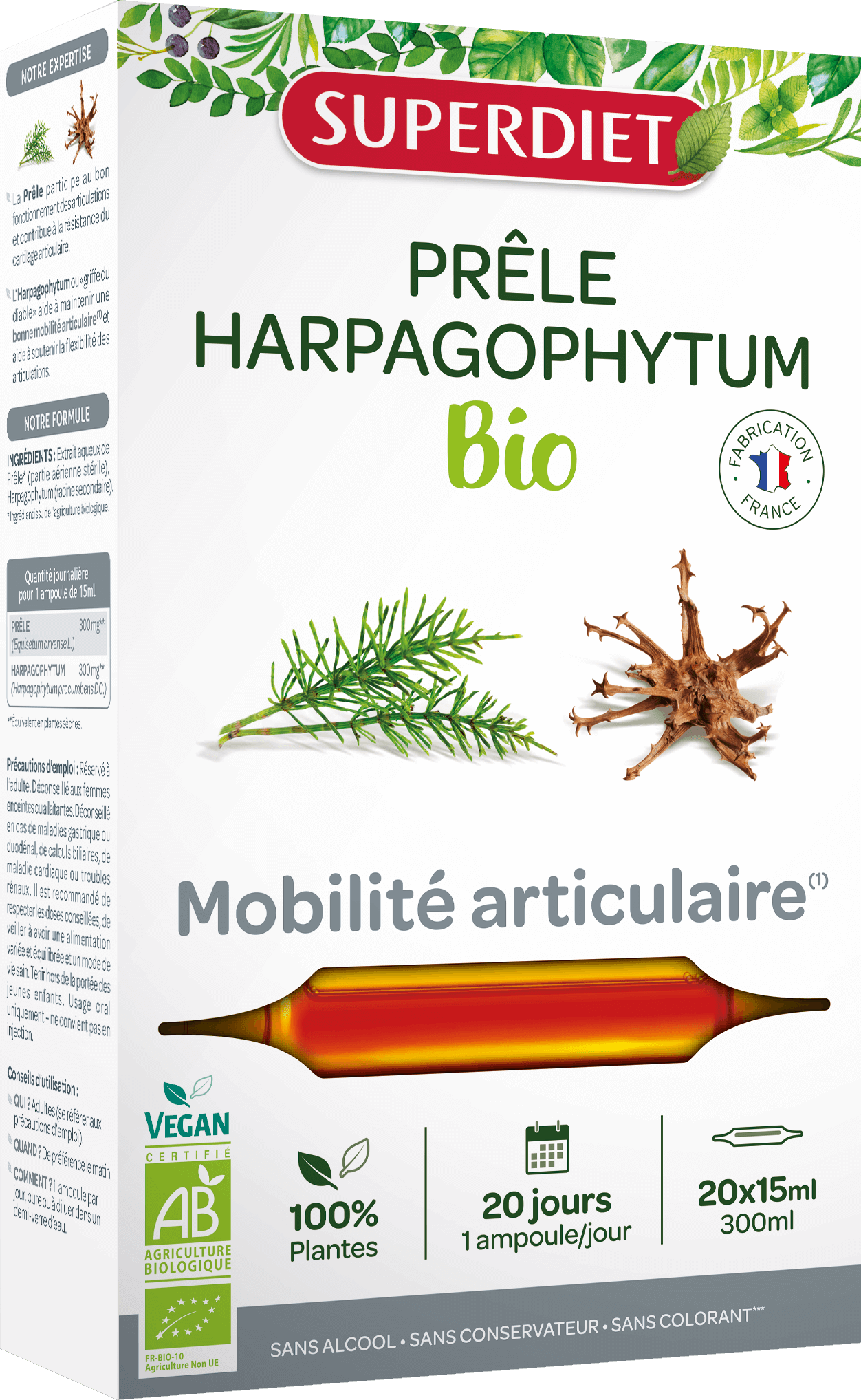 Super Diet Prêle - harpagophytum bio 20x15ml PL 483/276